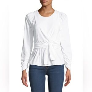 NWT ALC Alexis Long Sleeve White Wrap Top